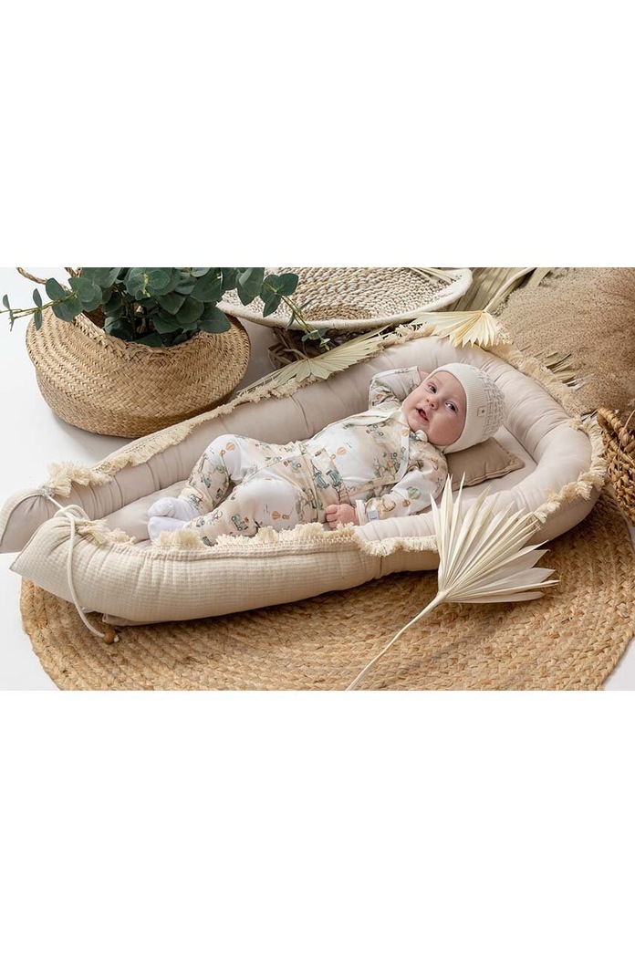 Băieți Jamiks cocon pentru bebe AINA AINA.org.Kokon.JWG176.K bej