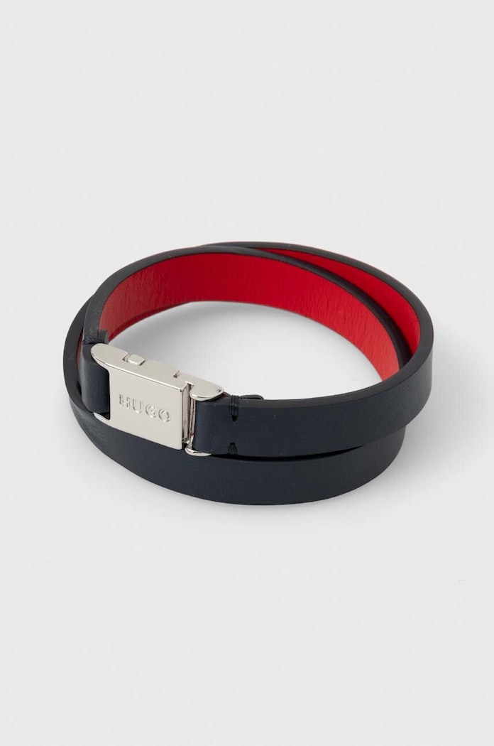 HUGO bratara de piele Gift Box bleumarin 50511028