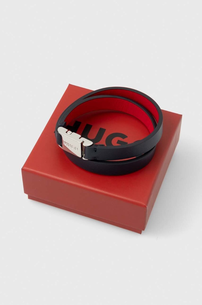 Accesorii HUGO bratara de piele 50511028 bleumarin