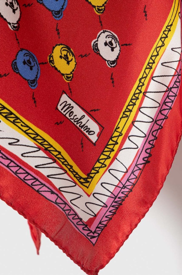 Moschino poszetka jedwabna M5760.50347 czerwony SS24