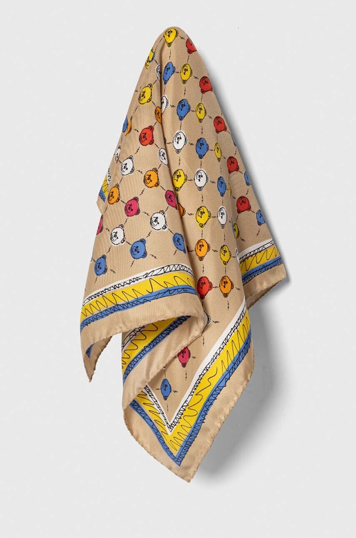 Moschino poszetka jedwabna beżowy M5760.50347