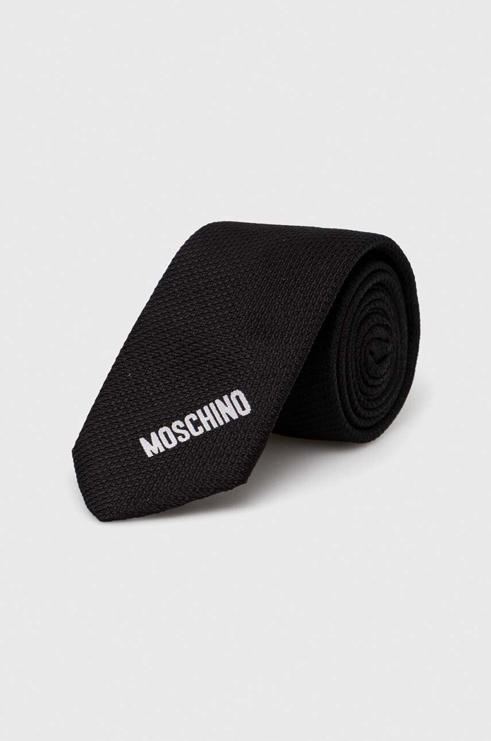 Kravata od svile Moschino crna M5662.55058