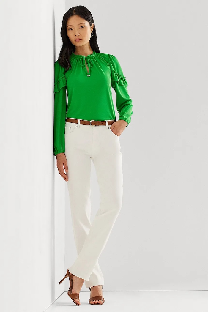 Odzież Lauren Ralph Lauren bluzka 200925743 zielony