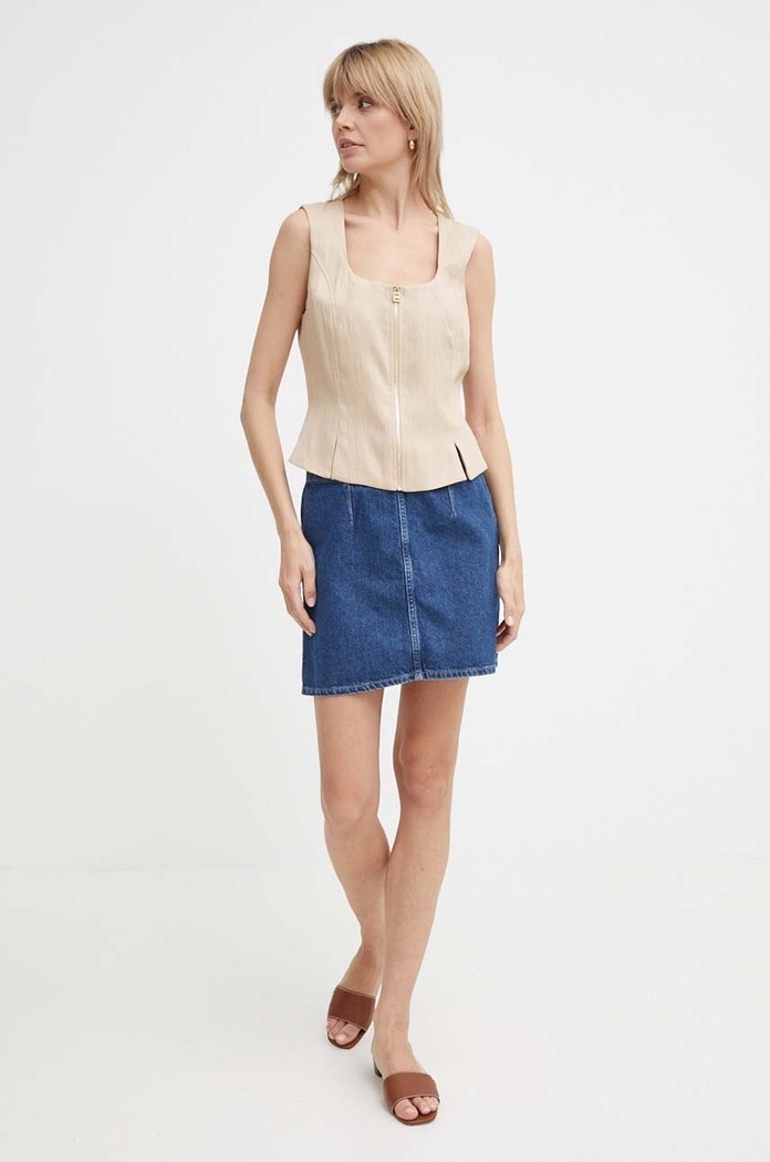 Dkny bluzka P4BATW65 beżowy SS24