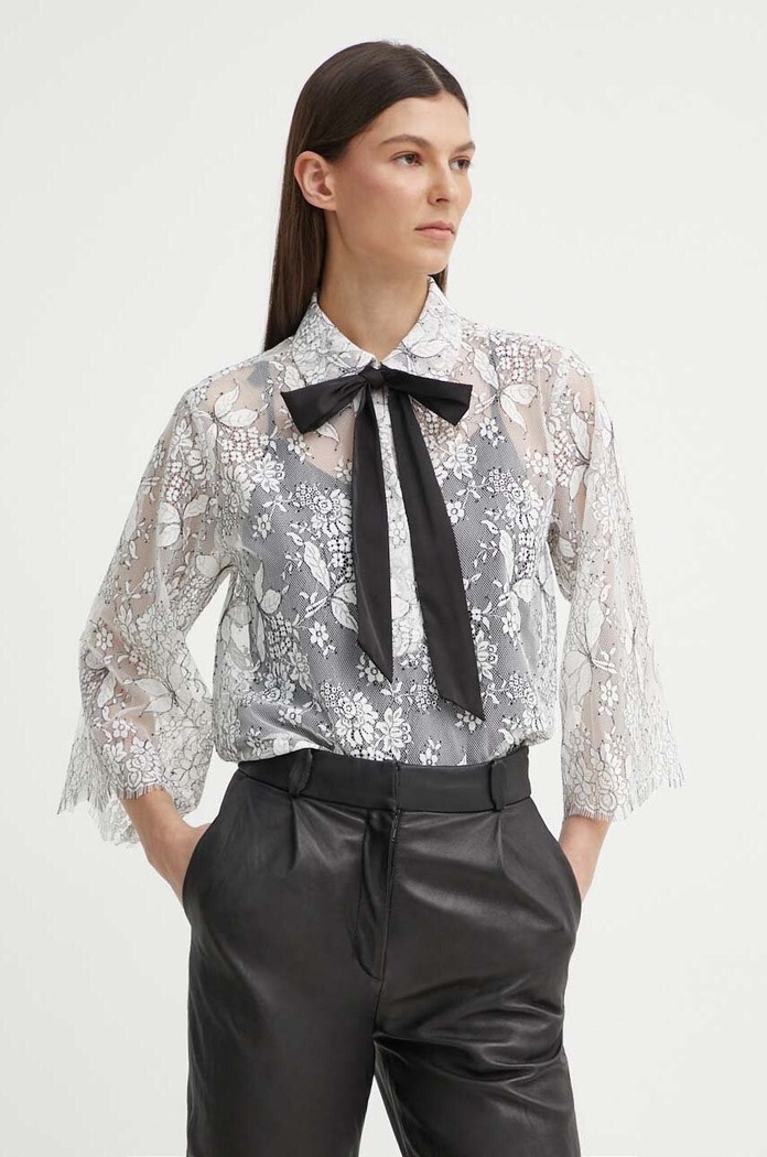 Bruuns Bazaar bluzka TuberosaBBFaya regular biały BBW3836