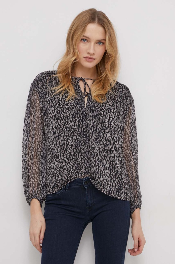 Halenka Pepe Jeans Alazne dlouhý černá PL304719