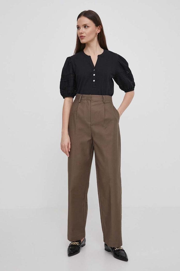 Βαμβακερή μπλούζα Lauren Ralph Lauren 200933282 μαύρο SS24