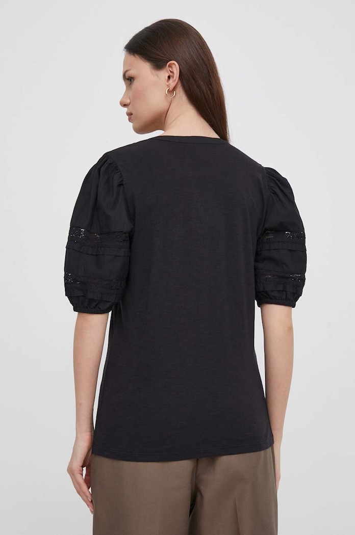 Ρούχα Βαμβακερή μπλούζα Lauren Ralph Lauren 200933282 μαύρο