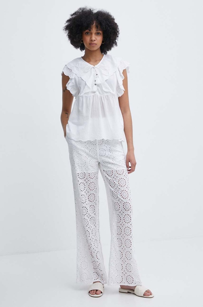 Pepe Jeans Bavlnená blúzka Pepe Jeans DOROTEA PL304815 biela SS24