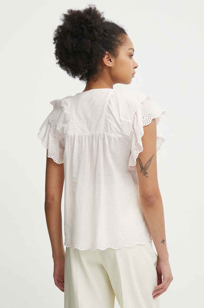 Ρούχα Βαμβακερή μπλούζα Pepe Jeans DOROTEA DOROTEA PL304815 ροζ