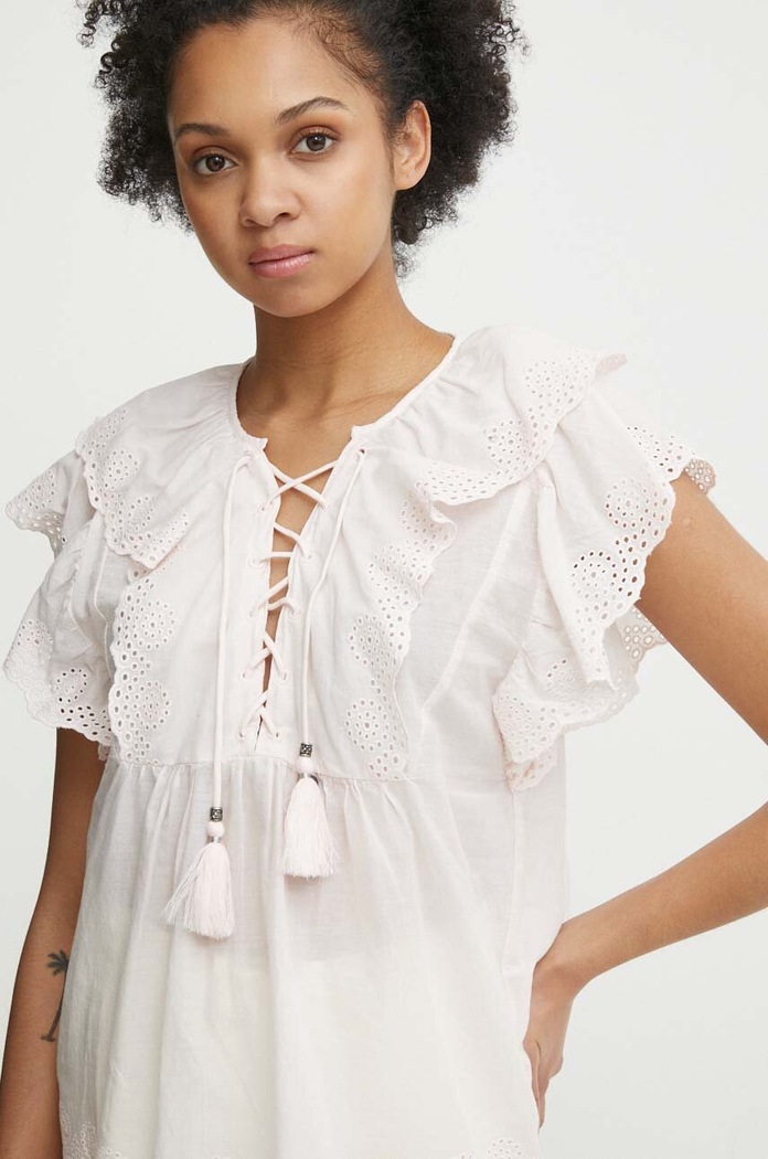 Βαμβακερή μπλούζα Pepe Jeans DOROTEA DOROTEA ροζ PL304815