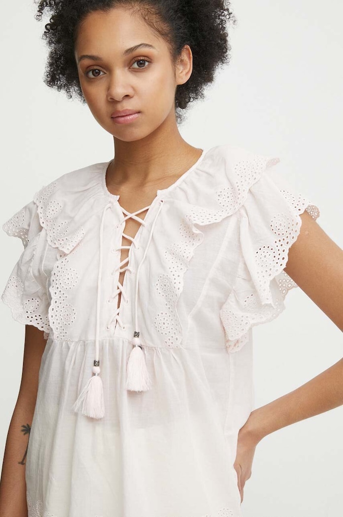 Βαμβακερή μπλούζα Pepe Jeans DOROTEA DOROTEA ροζ PL304815