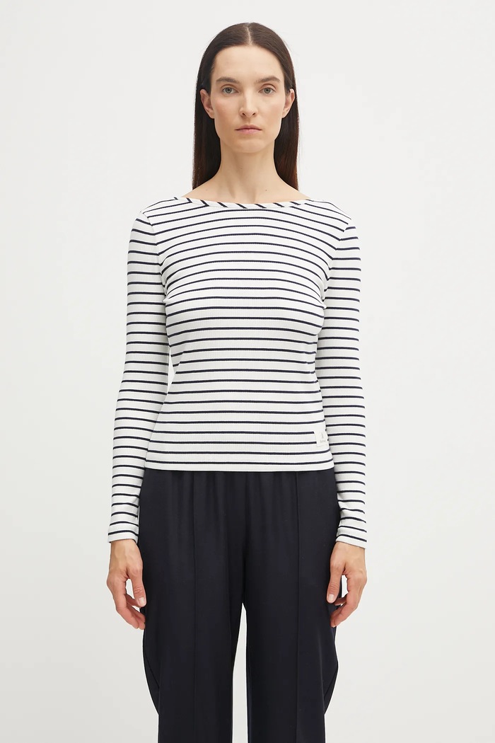 Barbour longsleeve okrągły biały LML0856