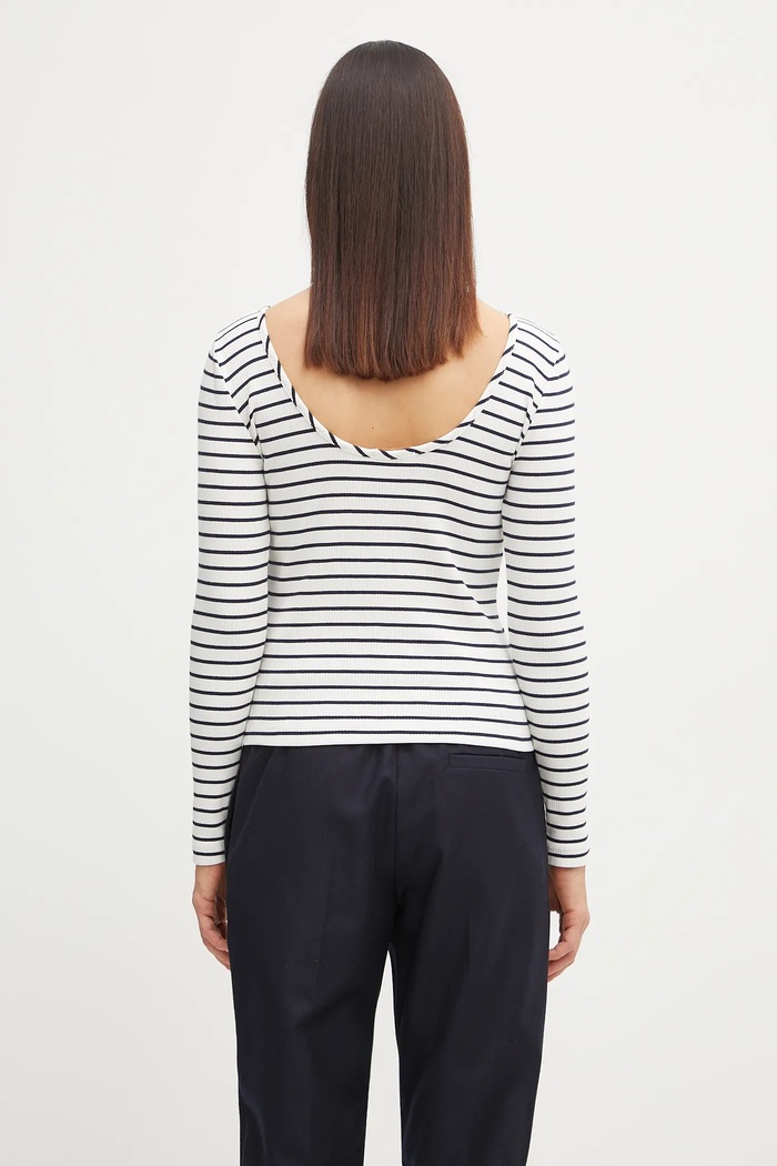 Odzież Barbour longsleeve LML0856 biały