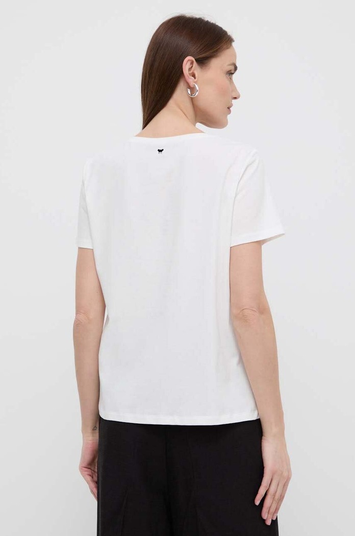 Odzież Weekend Max Mara bluzka lniana 2415941072600 biały