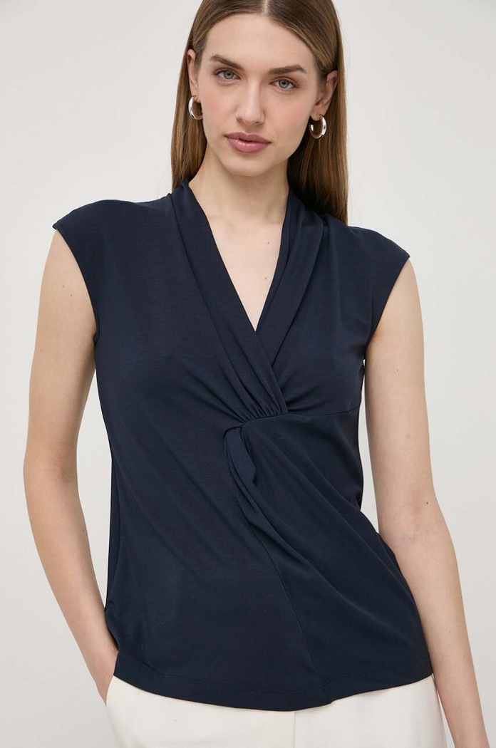 Μπλουζάκι Weekend Max Mara με ελαστάν σκούρο μπλε 2415941142600