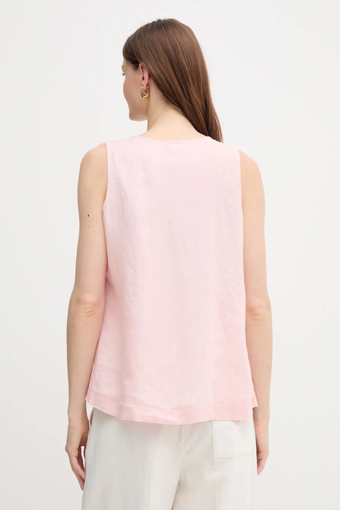 Ρούχα Λευκή μπλούζα United Colors of Benetton 5BMLDQ06W ροζ