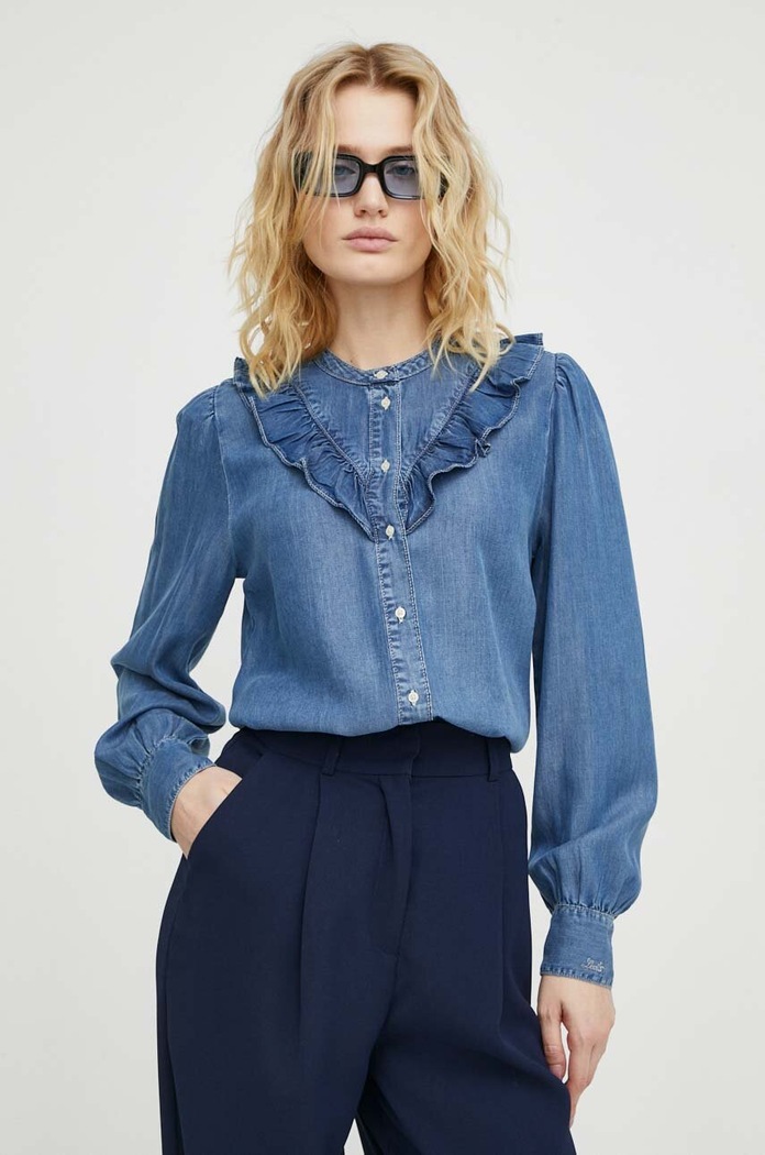 Jeans srajca Levi's Brez vzorca modra A8431