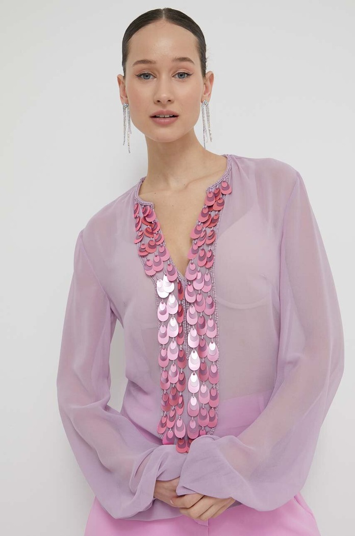 Majica Blugirl Blumarine Drugo vijolična RA4137.T3854