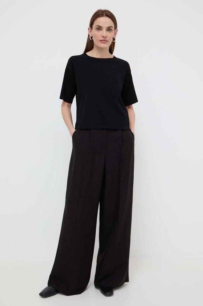 Μπλουζάκι Max Mara Leisure 2416361048600 μαύρο SS24