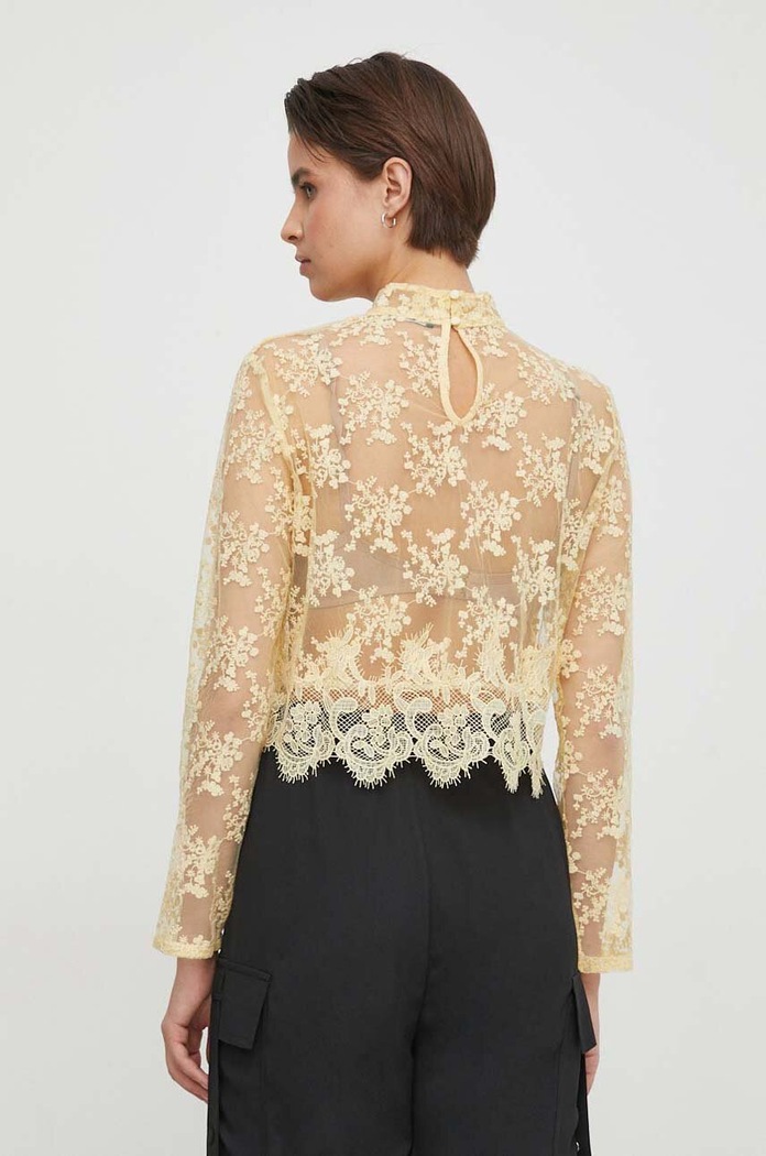 Îmbrăcăminte Sisley bluza 5XDMLQ06B galben