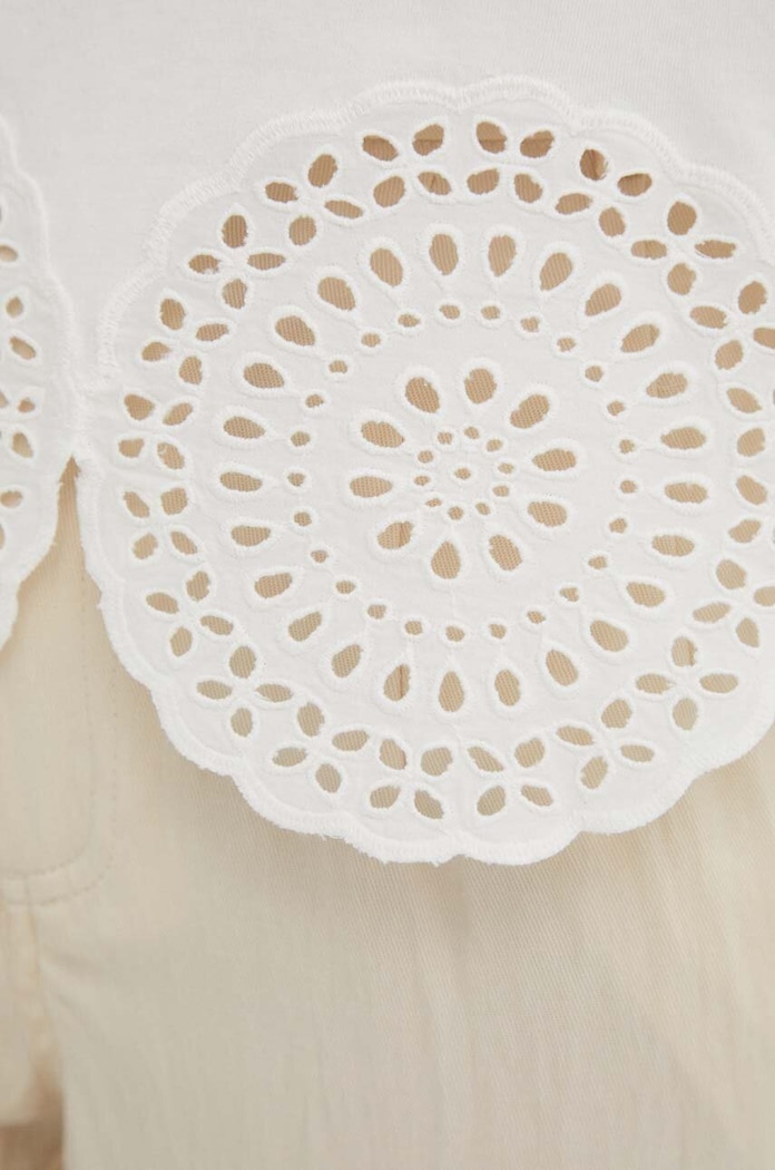 Sisley t-shirt bawełniany 3F1QL105I