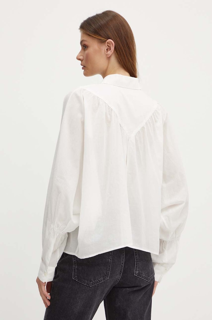 Îmbrăcăminte Sisley bluza din bumbac 5HO1LQ06T bej