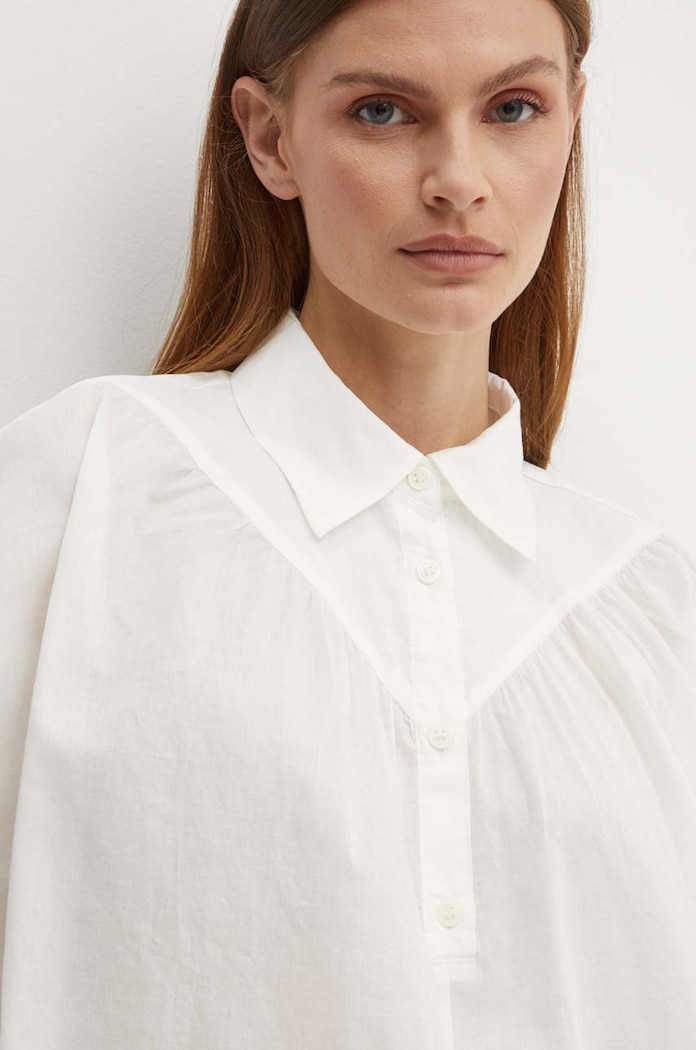 Sisley bluza din bumbac bej 5HO1LQ06T