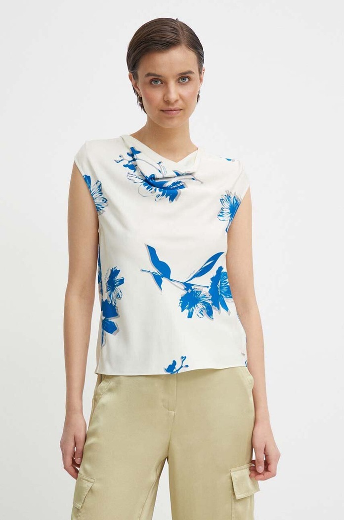 Halenka Calvin Klein hladký béžová K20K207036