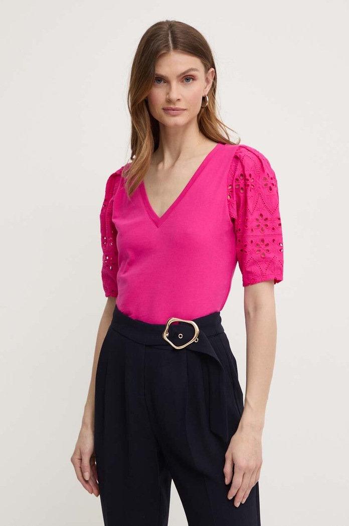 Morgan t-shirt DPALM rosa DPALM.BOUGAINVIL