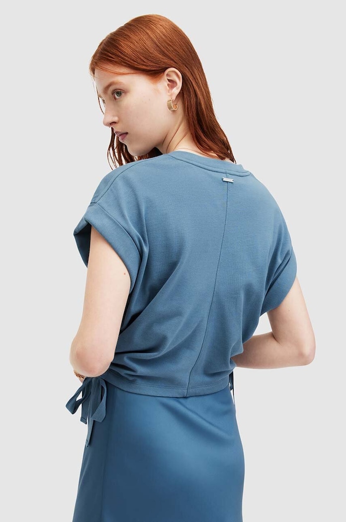 Oblačila Bombažna majica AllSaints MIRA WM651Z modra