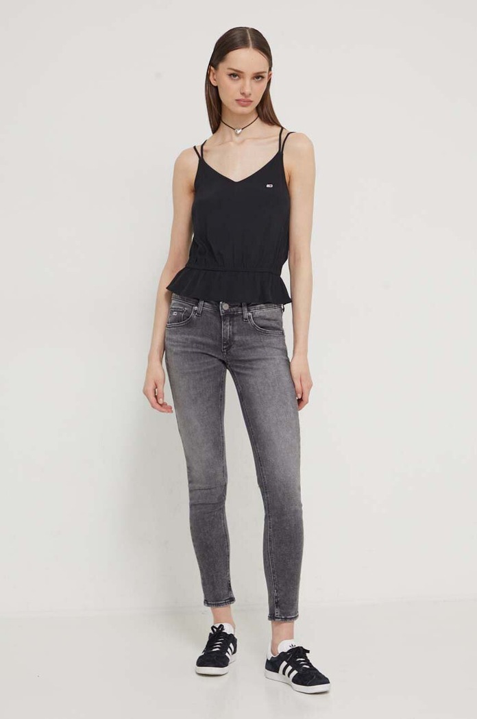 Μπλουζάκι Tommy Jeans DW0DW17802 μαύρο SS24
