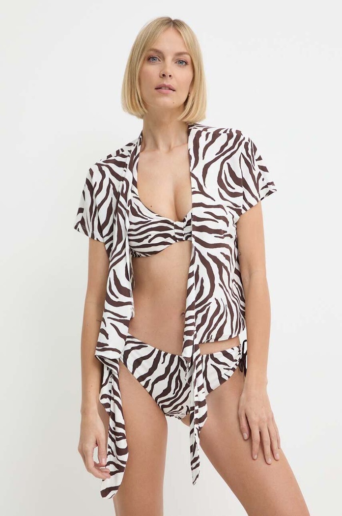 Плажна блуза Max Mara Beachwear 2416951019600 кафяв SS24