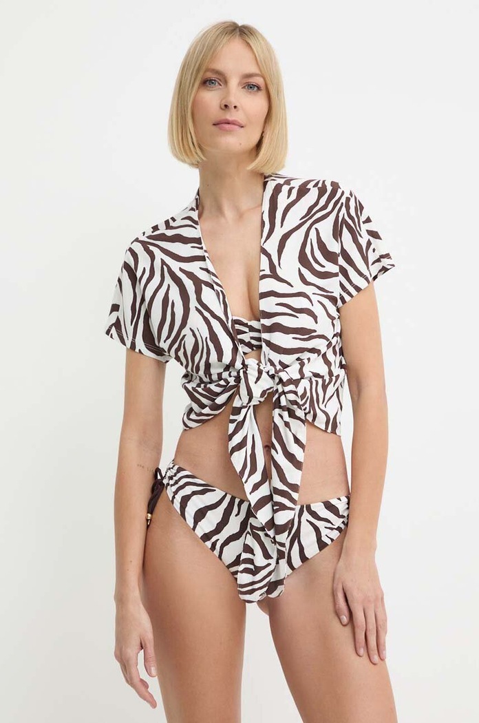 Плажна блуза Max Mara Beachwear кафяв 2416951019600