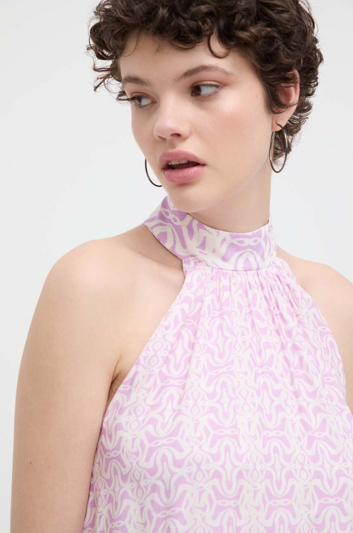 Μπλουζάκι Desigual SOFÍA μωβ 24SWBW18