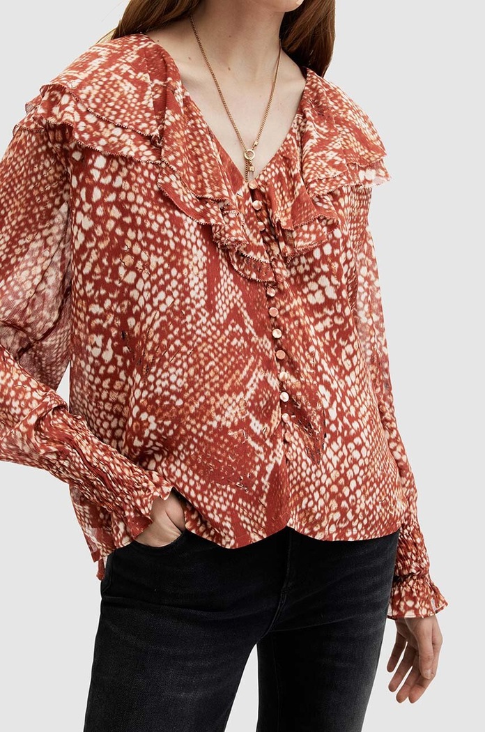 Blúzka AllSaints PHOEBE WAIMEA TOP WM551Z viacfarebná SS24