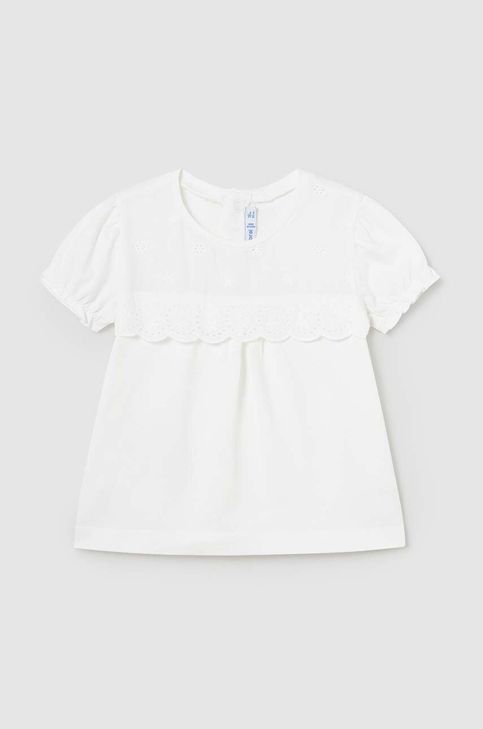 Mayoral bluza bebe uni alb 1006.4E.Baby.PPYH