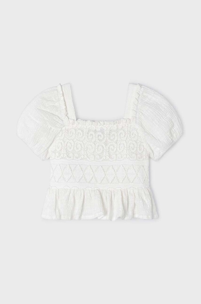 Dětská halenka Mayoral 3175.6D.Mini.PPYH béžová SS24