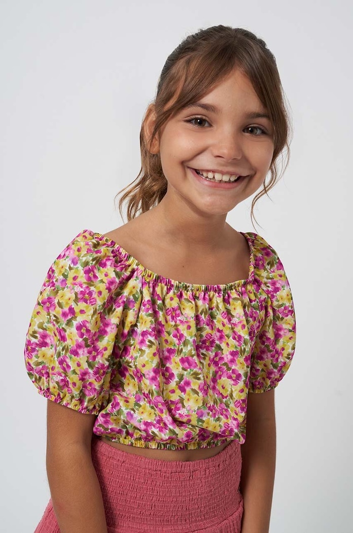 Mayoral bluzka dziecięca casual żółty 6103.8B.Junior.PPYH