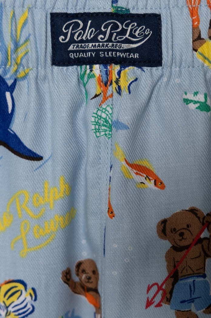 Polo Ralph Lauren pijamale de bumbac pentru copii albastru 9P0140