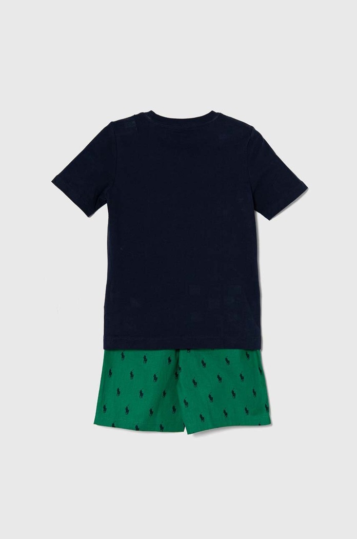 Polo Ralph Lauren gyerek pamut pizsama 9P0141 zöld AA00