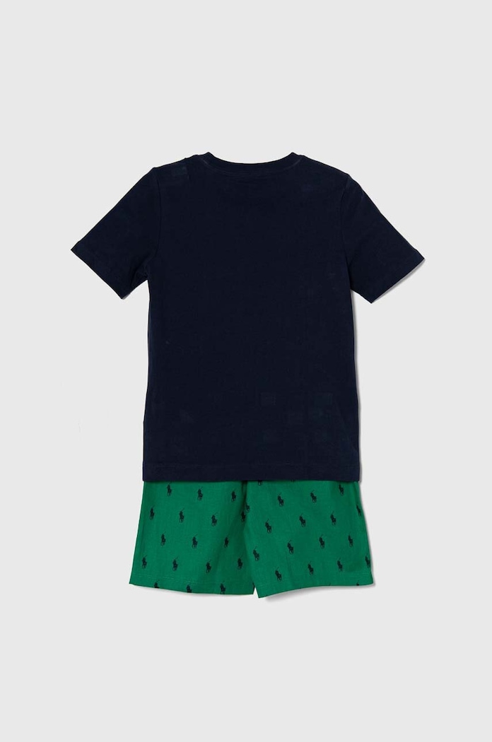 Polo Ralph Lauren gyerek pamut pizsama 9P0141 zöld AA00