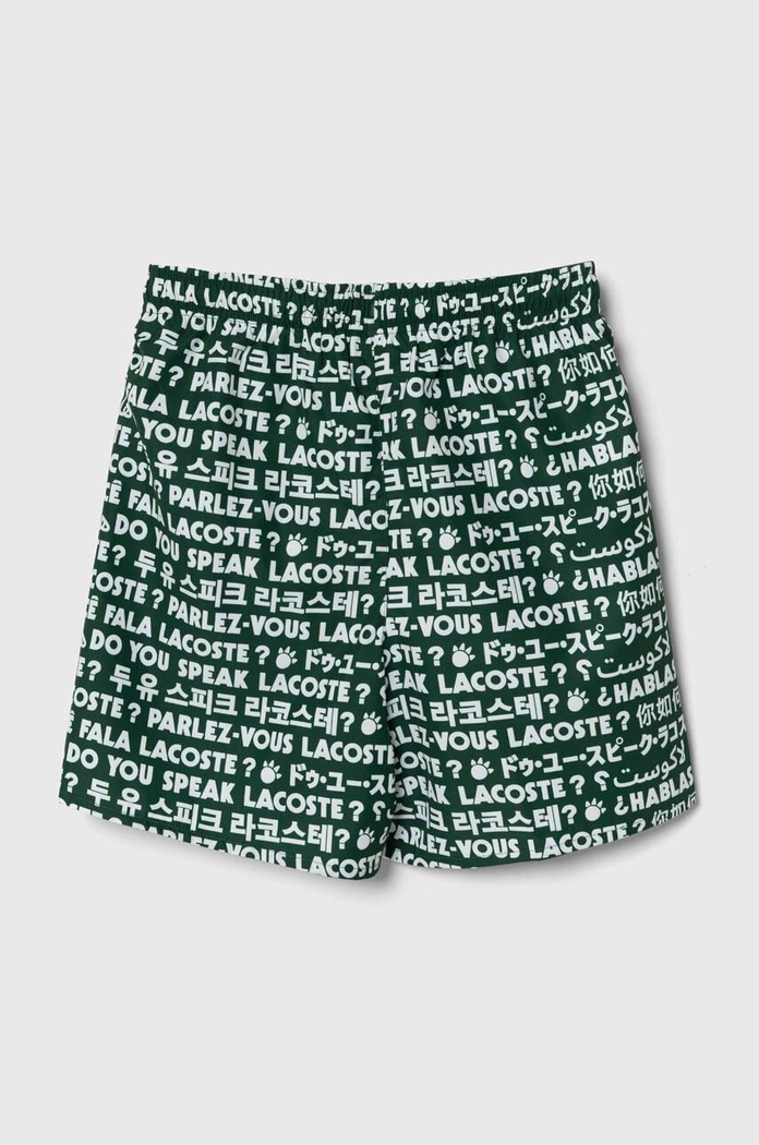 Lacoste szorty kąpielowe dziecięce MJ7952 zielony SS24