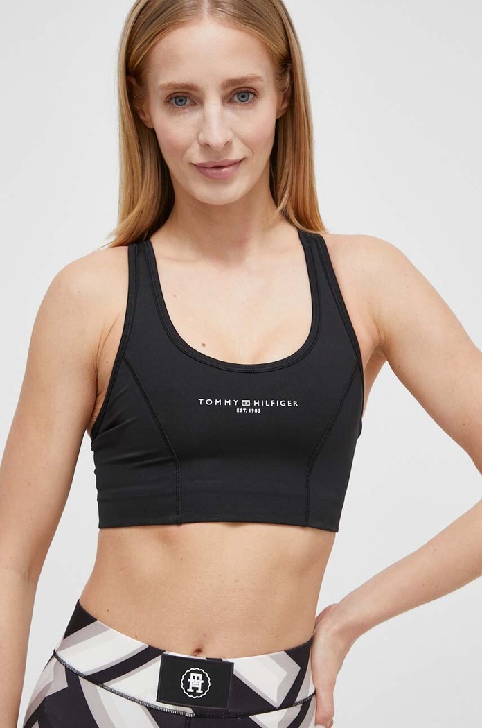 Спортен сутиен Tommy Hilfiger черен WW0WW41081