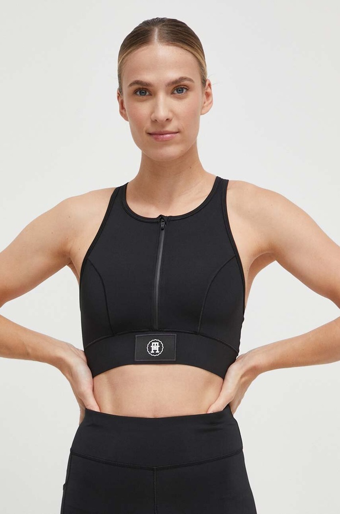 Športová podprsenka Tommy Hilfiger bez kostíc čierna WW0WW41116