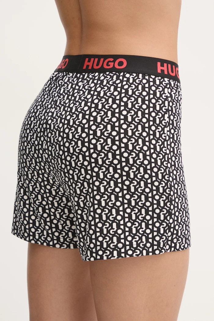HUGO szorty piżamowe 50490705 czarny SS25