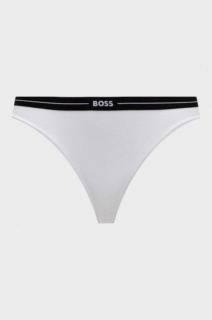 BOSS chiloți full brief pentru femei din bumbac 3P BRIEF pachet de 3 50510016 alb AA00