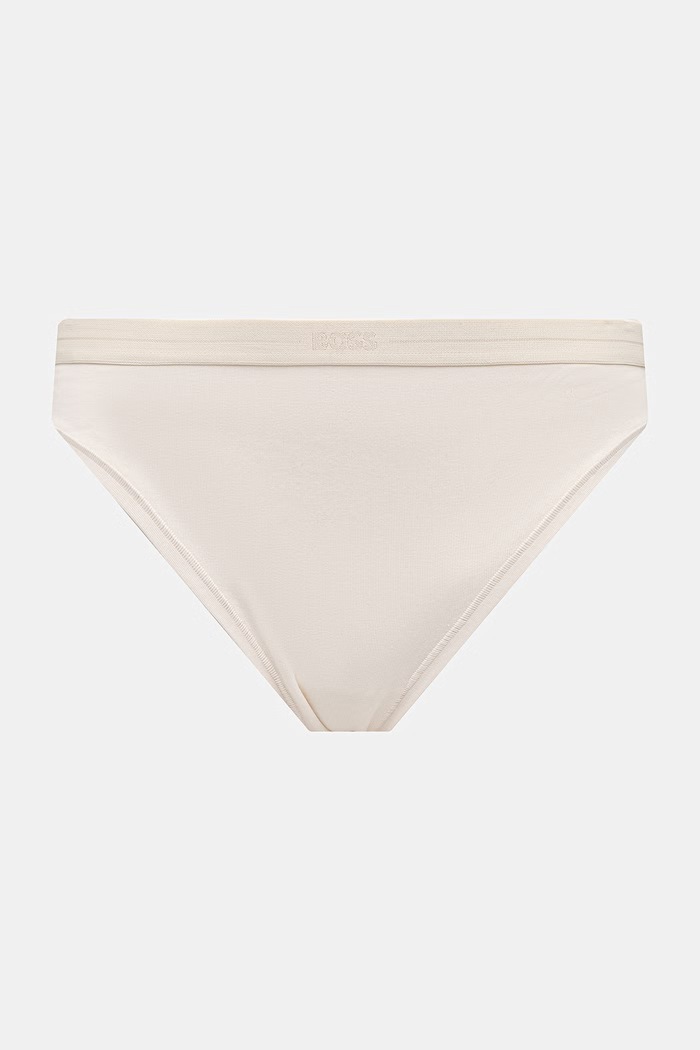 Îmbrăcăminte BOSS chiloți full brief de femei din bumbac 3P BRIEF pachet de 3 50510016 bej