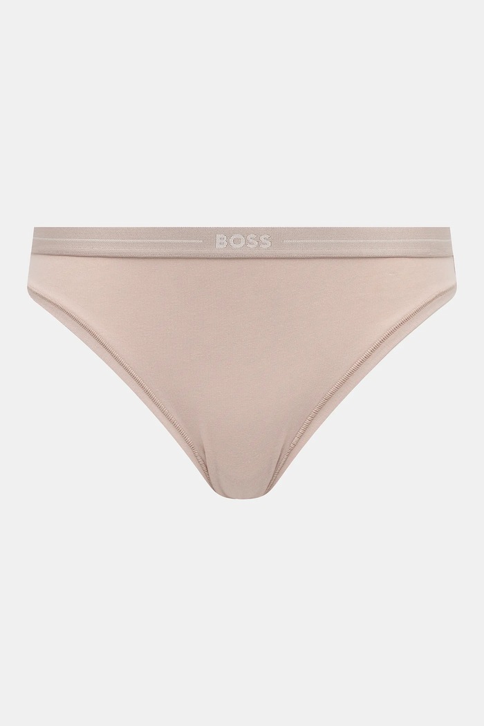BOSS chiloți full brief de femei cu bumbac 3P BRIEF pachet de 3 50510016 bej AA00