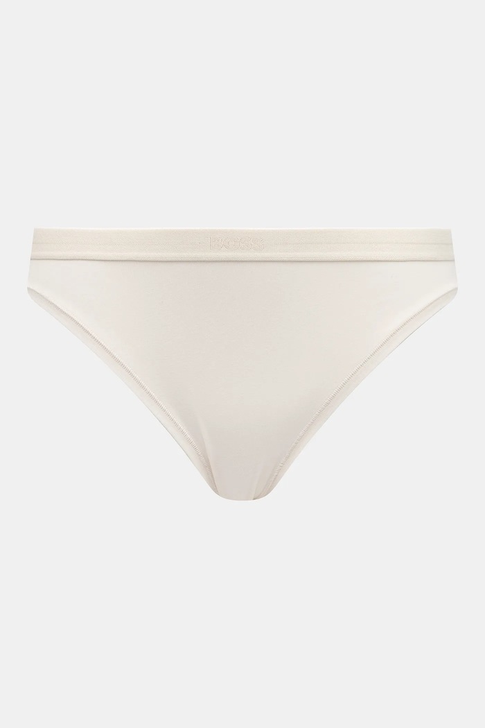 Îmbrăcăminte BOSS chiloți full brief de femei cu bumbac 3P BRIEF pachet de 3 50510016 bej